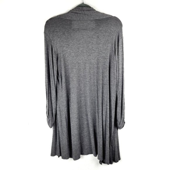 JM Fleurette | XL Gray Longline Open Cardigan - Picture 5 of 5